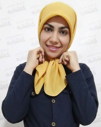 روسری ساده زرد