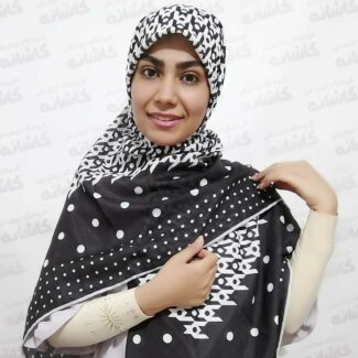 روسری ترند مشکی سفید