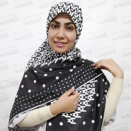 روسری ترند مشکی سفید