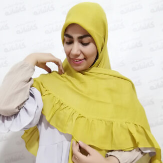 روسری اسلپ چین دار خردلی