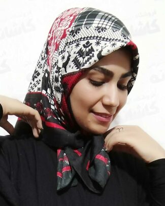 مینی اسکارف قرمز مشکی اسپرت