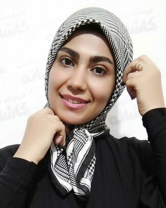 مینی اسکارف ترند سفید مشکی