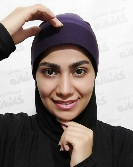 کلاه طلقی حجاب بنفش
