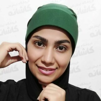 کلاه حجاب طلق دار سبز یشمی