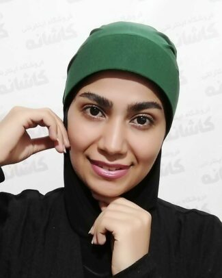 کلاه طلقی حجاب سبز یشمی