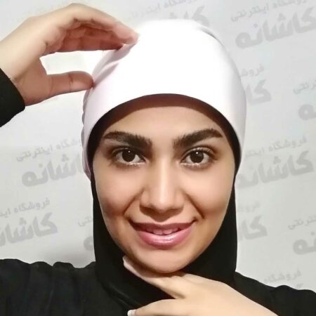 کلاه حجاب طلق دار سفید
