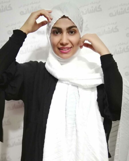 شال مخمل زمستانی سفید