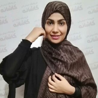 شال مخمل قهوه ای