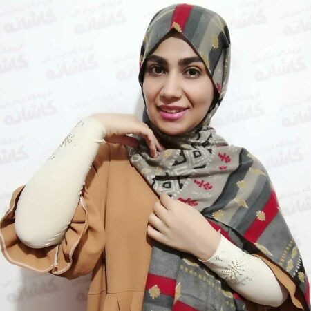 شال موهر طوسی زرشکی