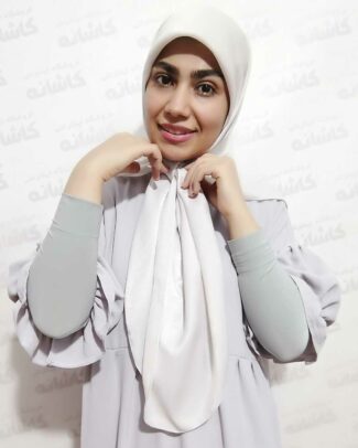 روسری ساتن کوپرا نقره ای