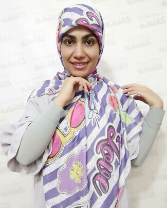 روسری دخترانه طرح لاو
