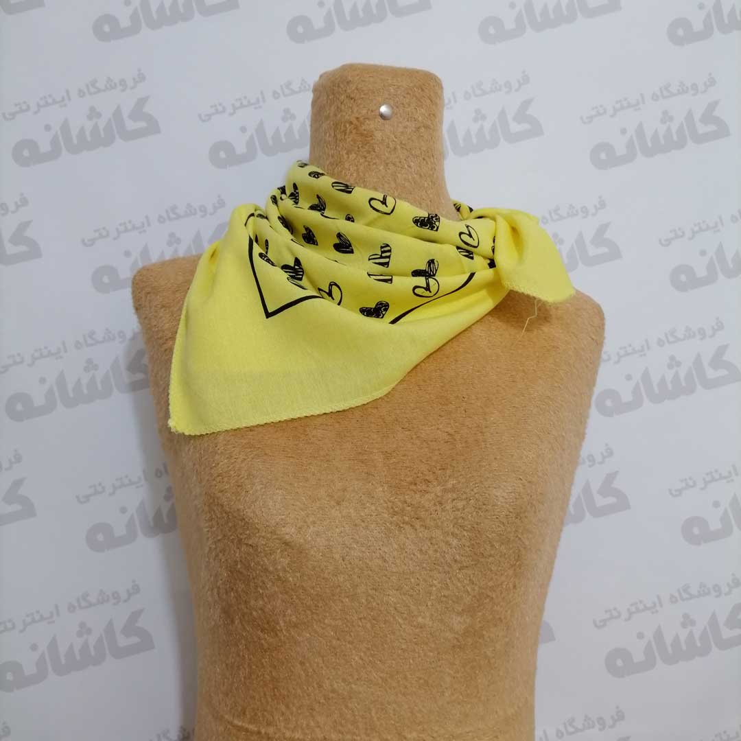 فروشگاه شال و روسری کاشانه | باندانا زرد