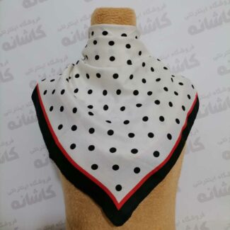 روسری بچگانه سفید خال خالی