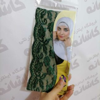 هدبند گیپور سبز تیره