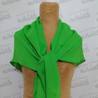 روسری کرپ سبز قواره 100