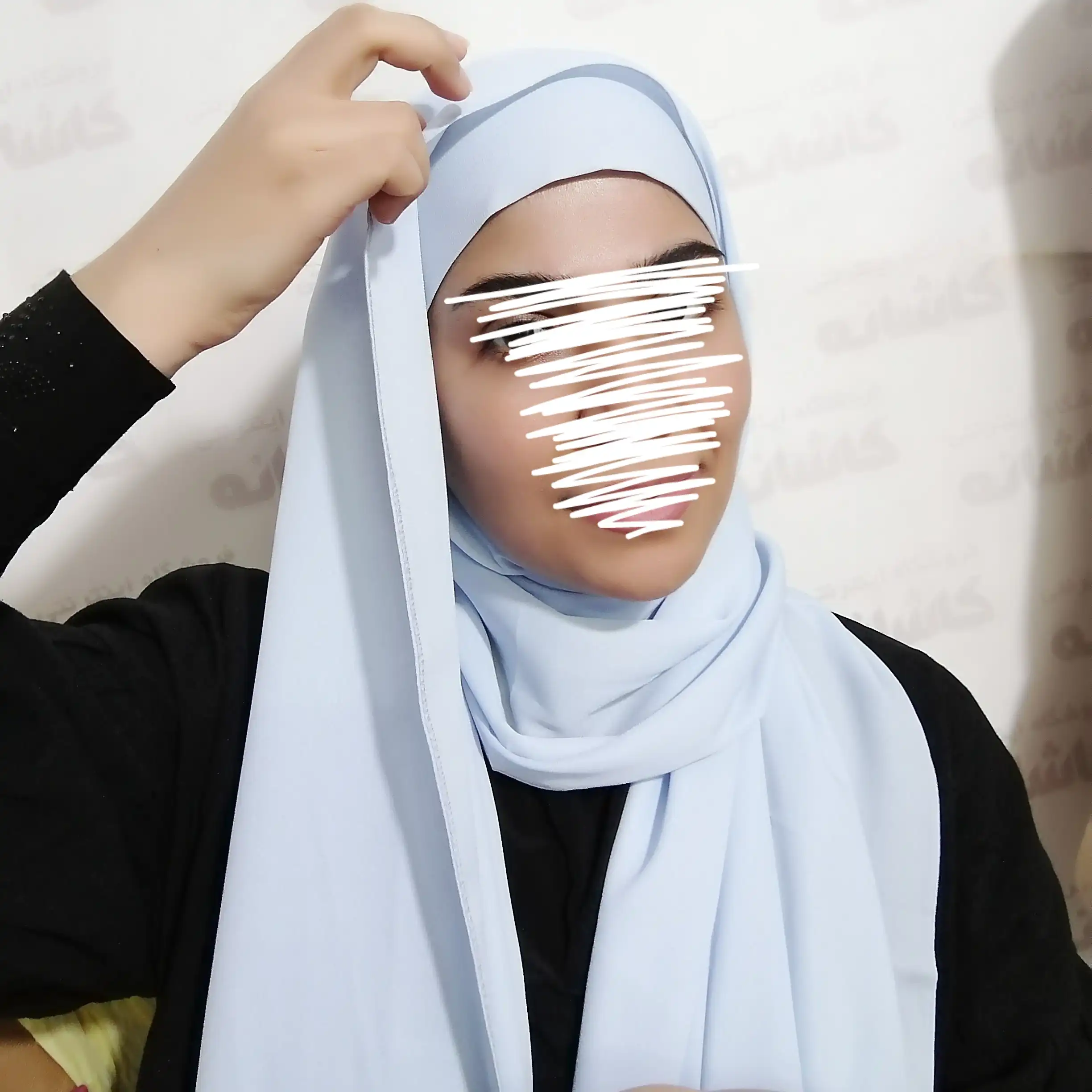 فروشگاه شال و روسری کاشانه | هدشال ساده آبی یخی