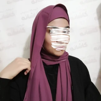 هدشال ساده بنفش مخملی