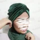توربان مخملی سبز زمردی