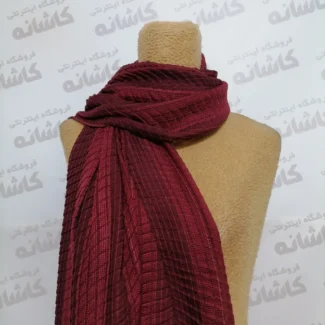 شال ساده حصیری زرشکی