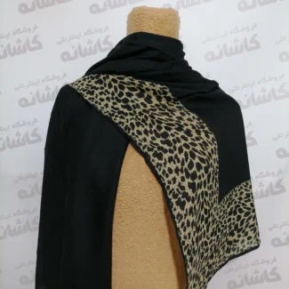 روسری ژاکارد حاشیه دار مشکی