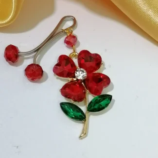 گیره روسری مجلسی زرشکی