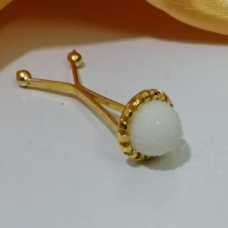 گیره دوشاخه تمشکی سفید