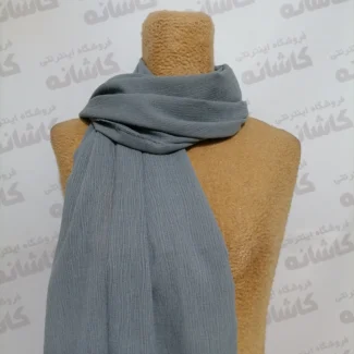 شال ساده کریشه طوسی