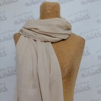 شال ساده کریشه کرم