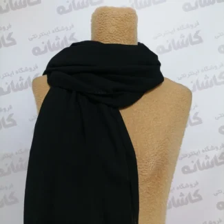 شال ساده کریشه مشکی
