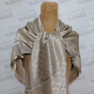 روسری ابریشم ژاکارد لمه وارداتی نسکافه ای