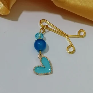 گیره روسری دو شاخه آویز قلبی